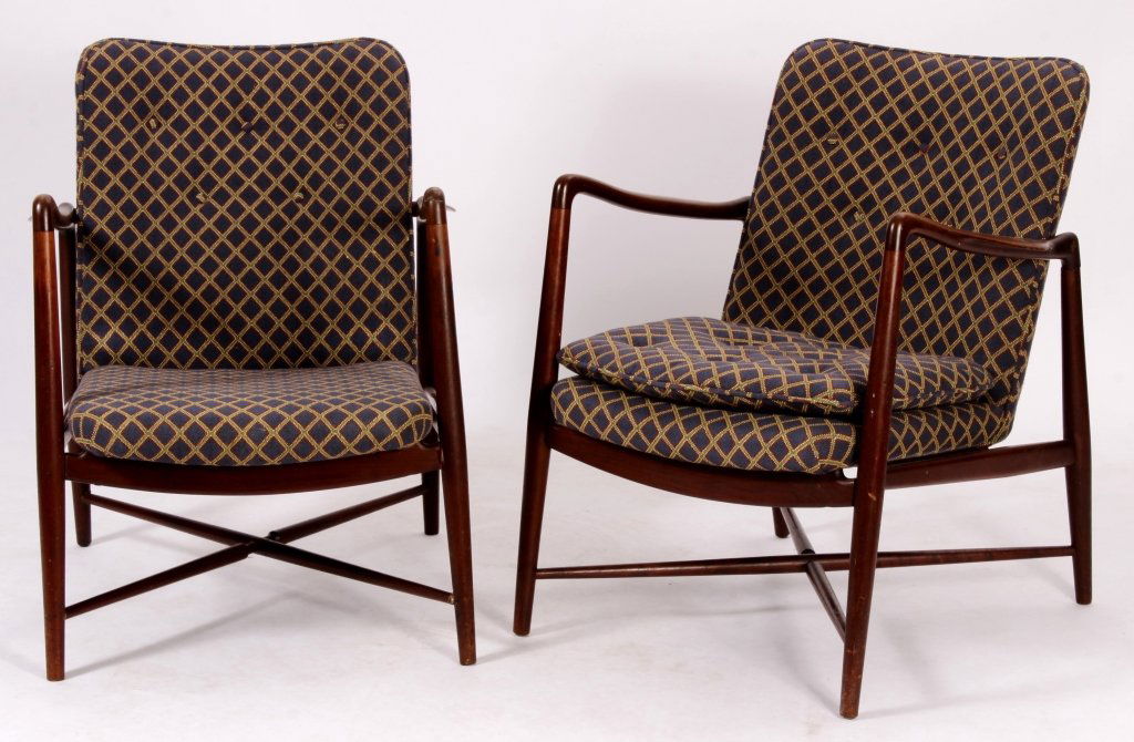 Pair of Finn Juhl Danish Teak Fireside Chairs (1 of 6)