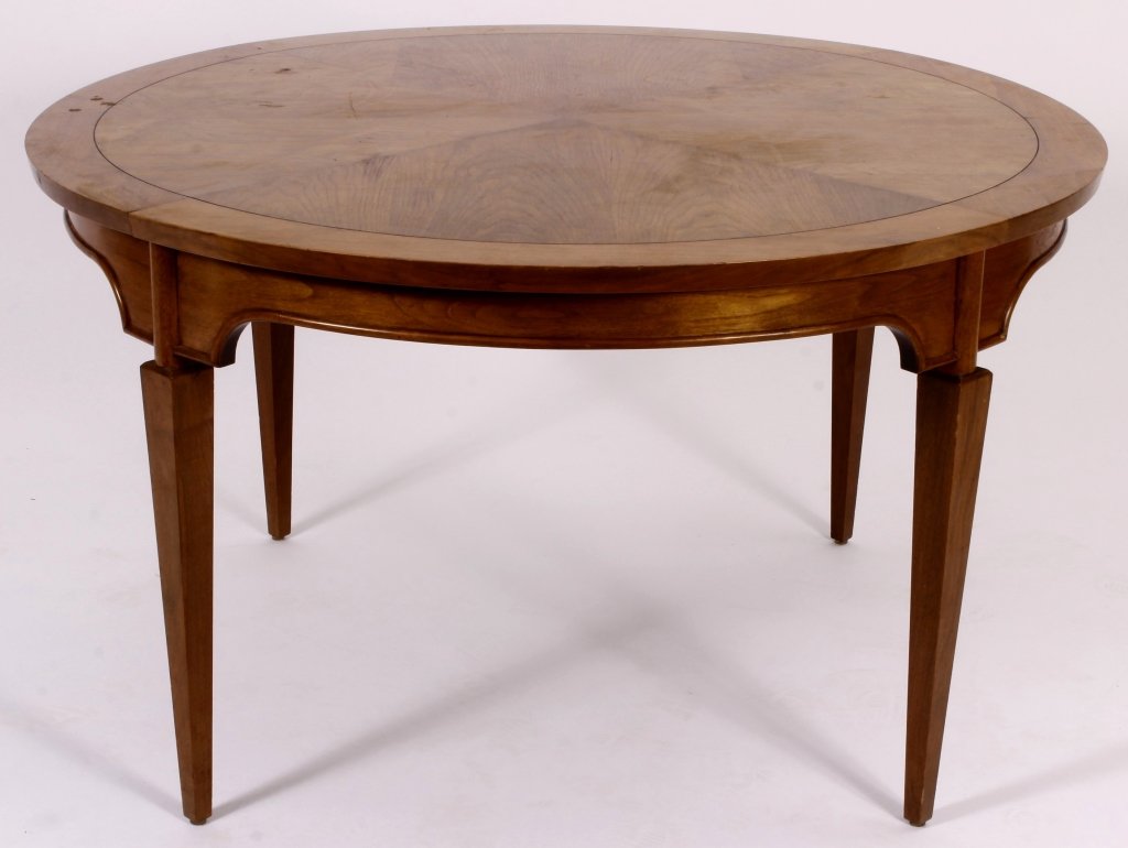 Midcentury Oak Center Table with Parquetry Top (1 of 5)