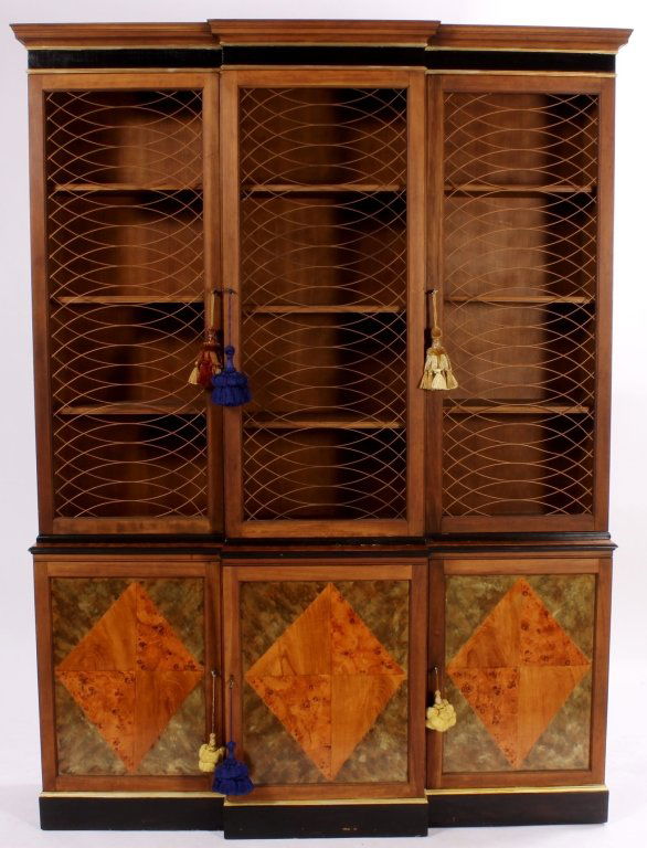 Vintage Baker Cherry Bookcase,faux painted (1 of 7)