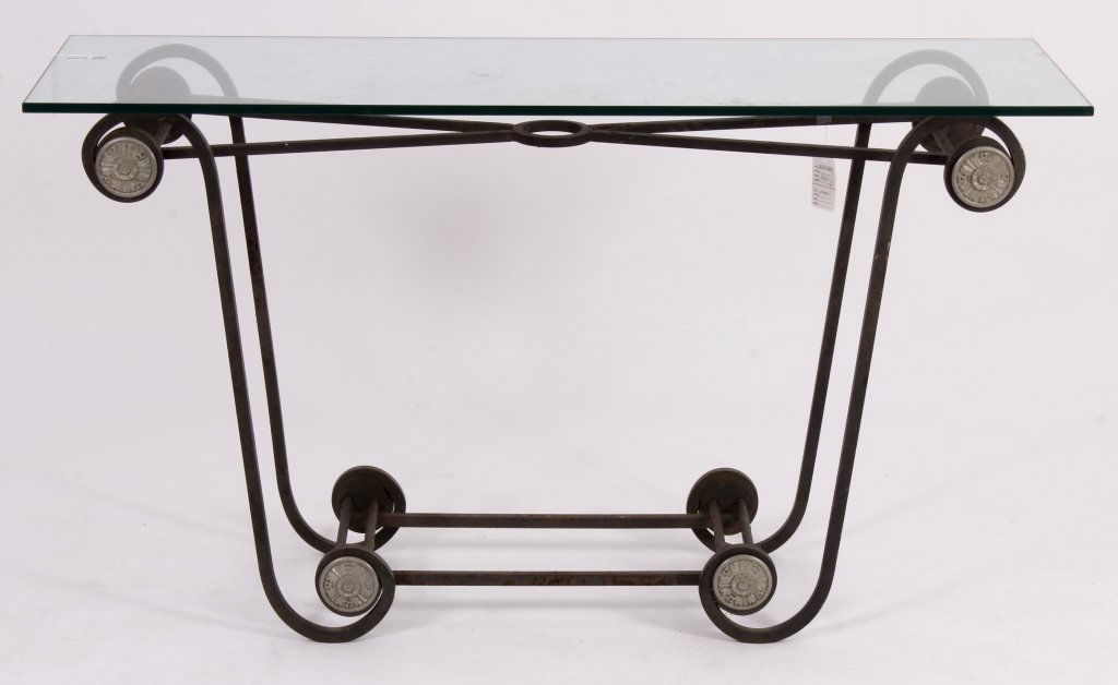 Metal Neoclassical Style Console Table (1 of 5)