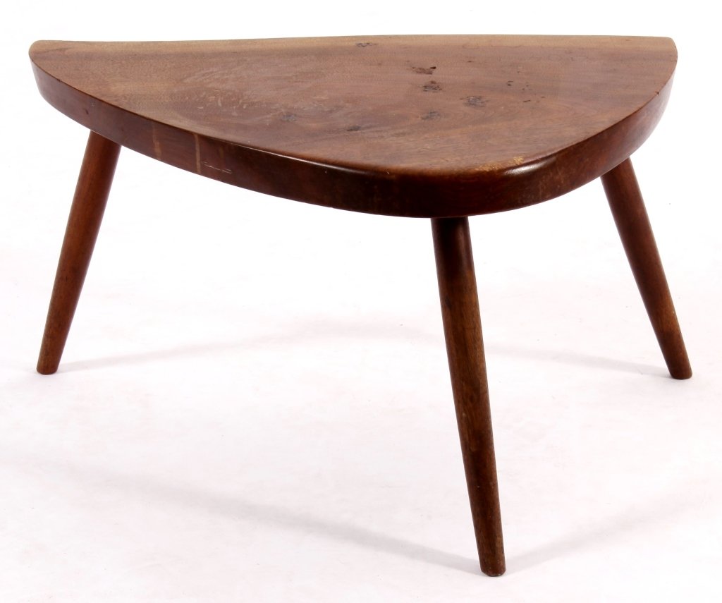 Nakashima Style Tripod Wood Low Table,20th (1 of 4)