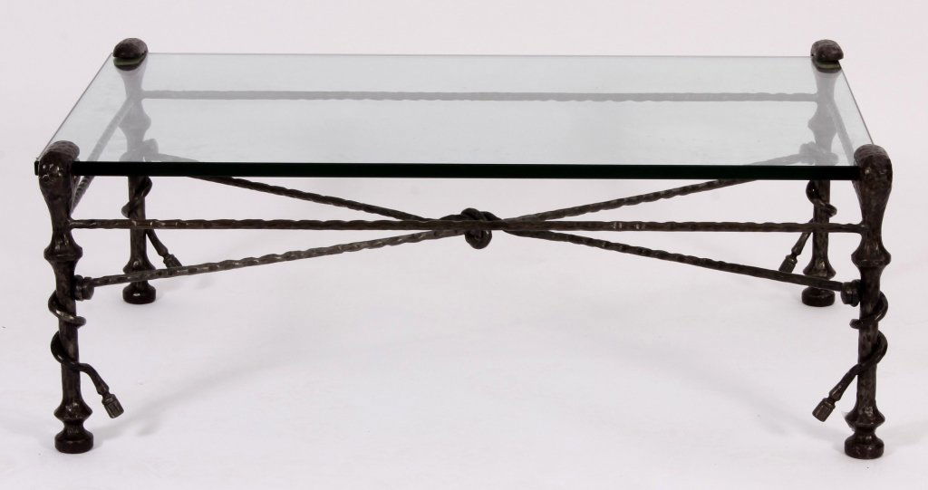 Bronze & Glass Cocktail Table,Manner of Giacometti (1 of 4)