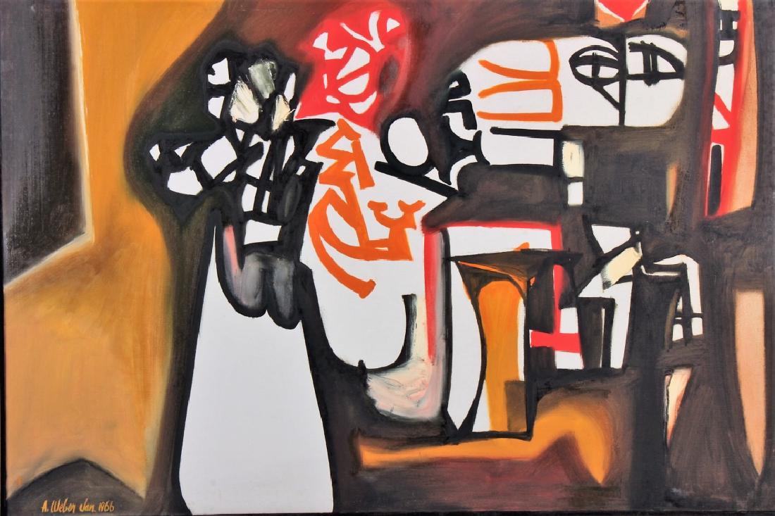 Arnold Weber, Am., 1931-2010, Graffiti, O/C (1 of 5)