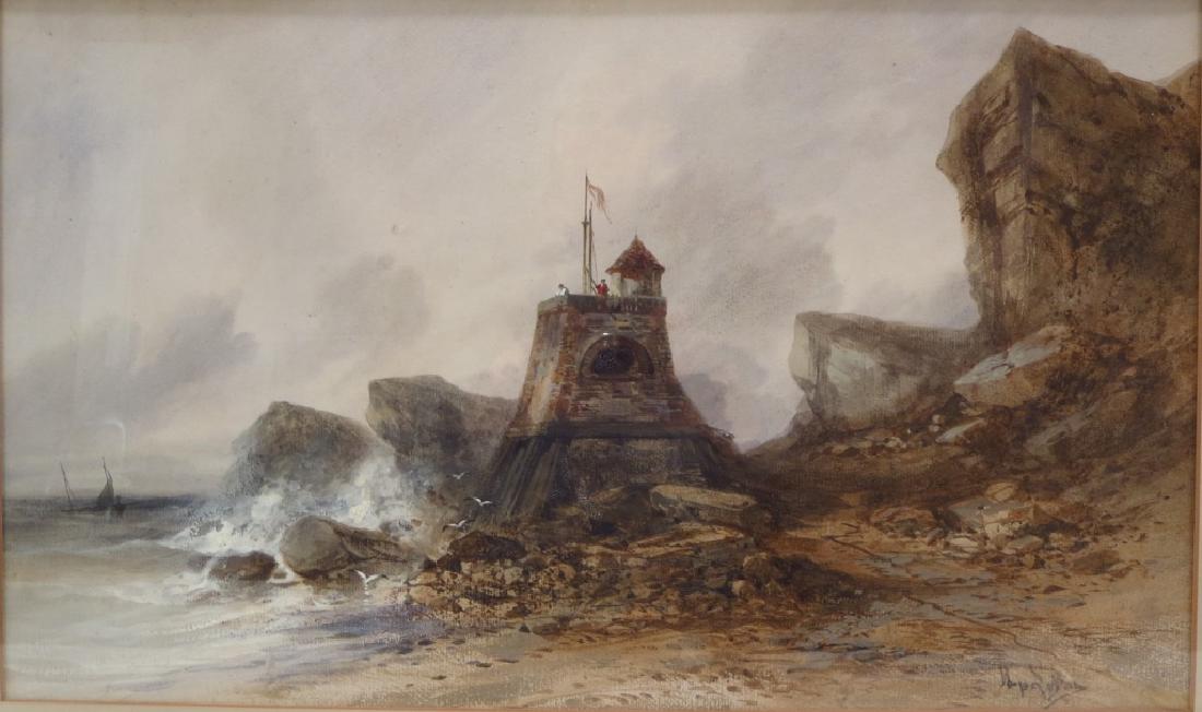 Continental School, 19th C. Coastal Tower, WC/P (1 of 7)