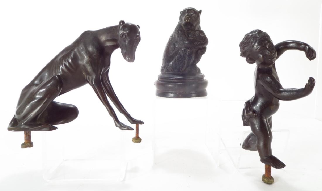 Three Bronzed: Putto, Greyhound, Monkey & Baby (1 of 7)