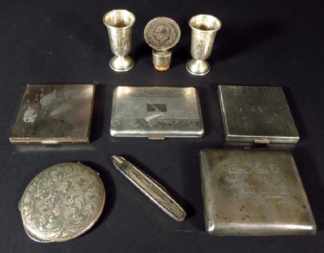 Tsarist Silver Cigarette Case, Judaic Silver etc. (1 of 6)