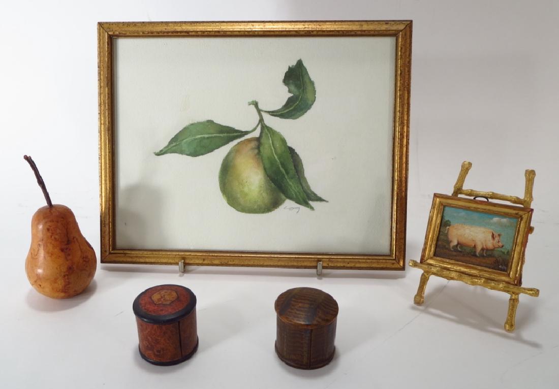 5 Objects of Art, 20th C., signed "Coq" (1 of 7)