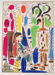 Pablo Picasso, In Picasso's Studio,1957,lithograph