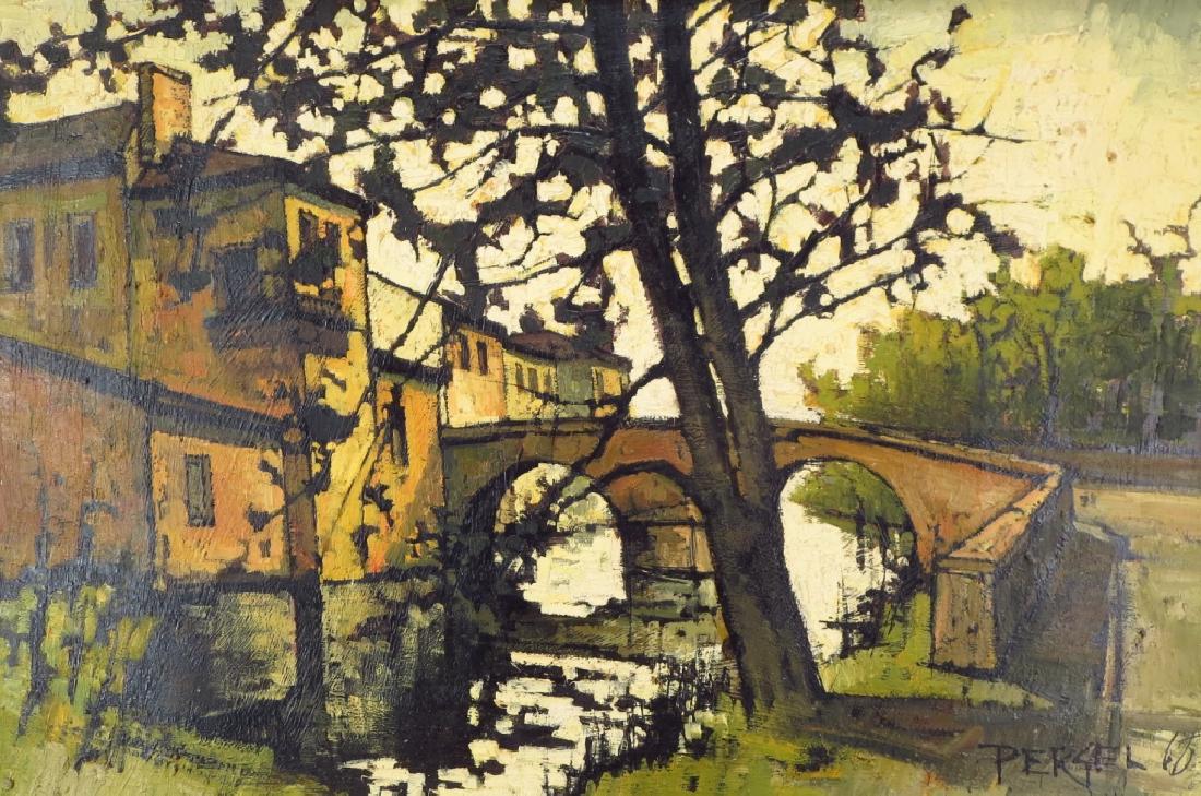 Pergel, 20th C., Canal Scene, O/C (1 of 8)