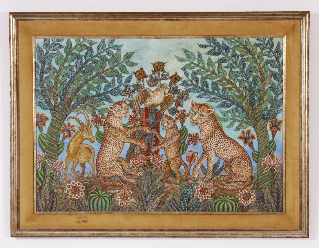 Jan Plaskocinski, PL, 1919-1993, "Naive World' O/C (1 of 5)