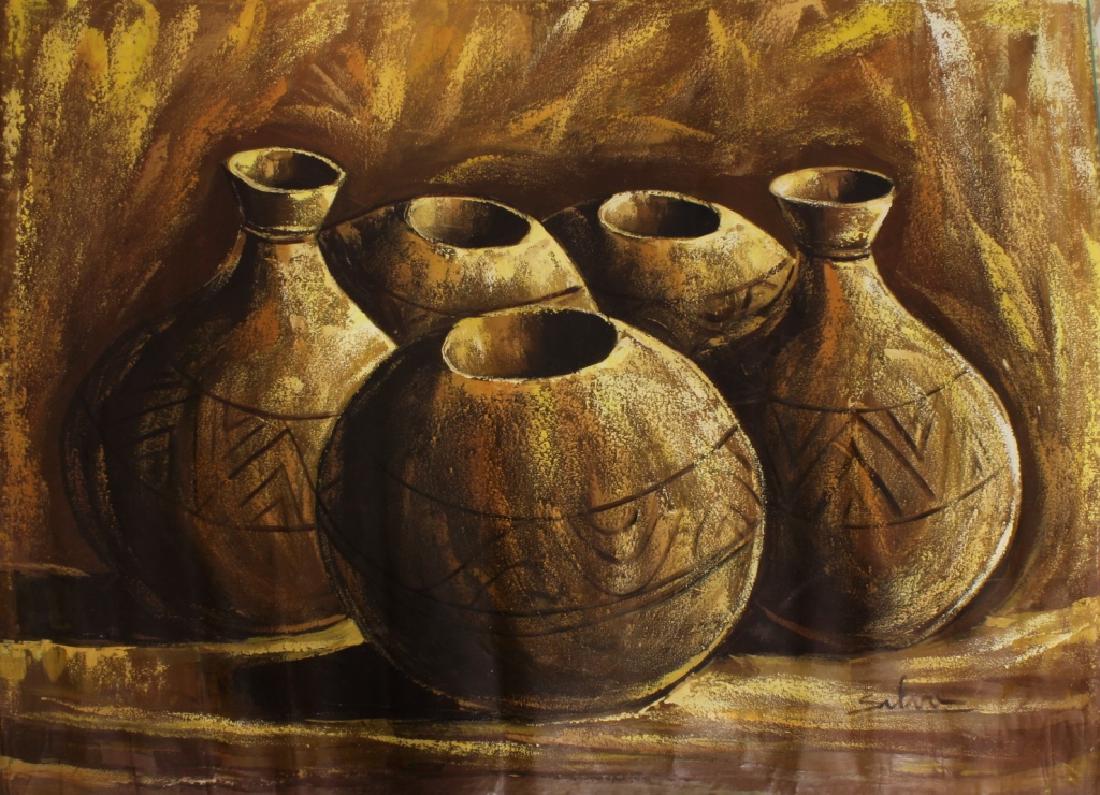 4 Contemporary African Oils, As Found Rolled (1 of 5)