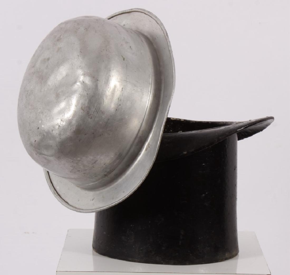 Two Metal Hats, Bowler & Top Hat (1 of 7)