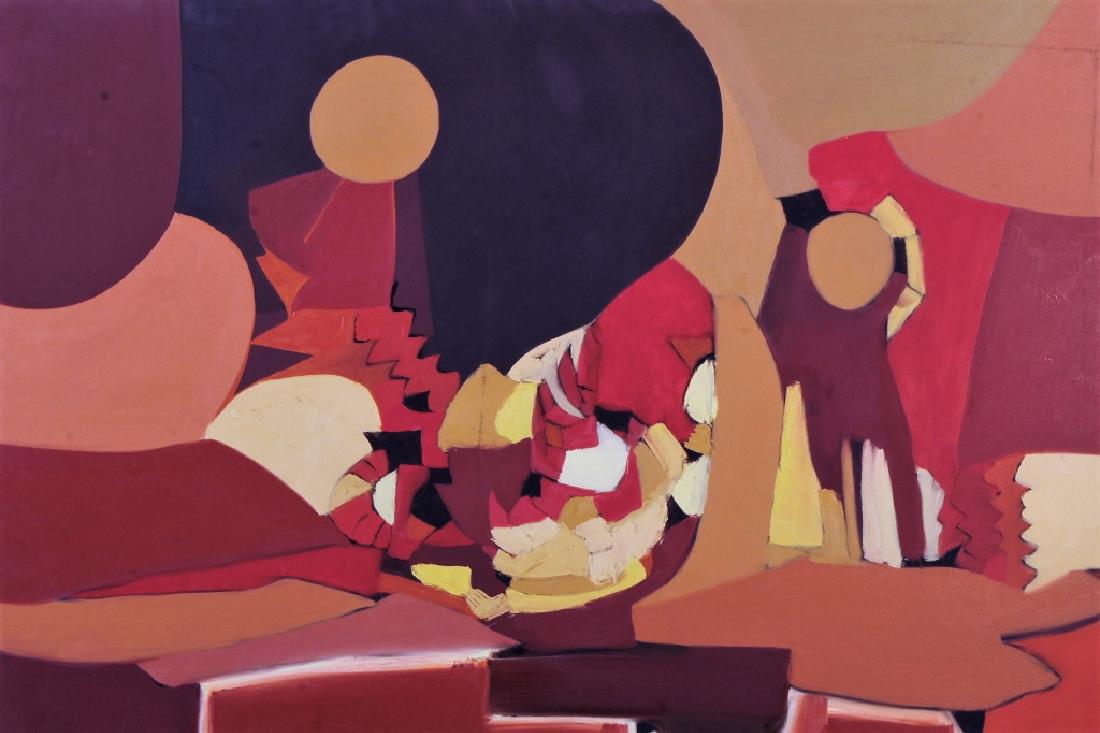 Arnold Weber, Am., 1931-2010, Orbs, Abstract, O/C (1 of 5)