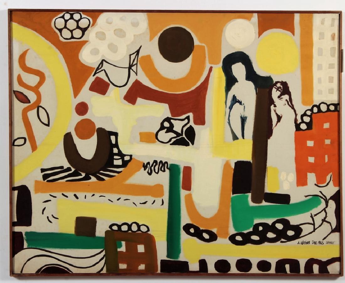 Arnold Weber, Am., 1931-2010 Abstract o/c "Hawaii" (1 of 5)