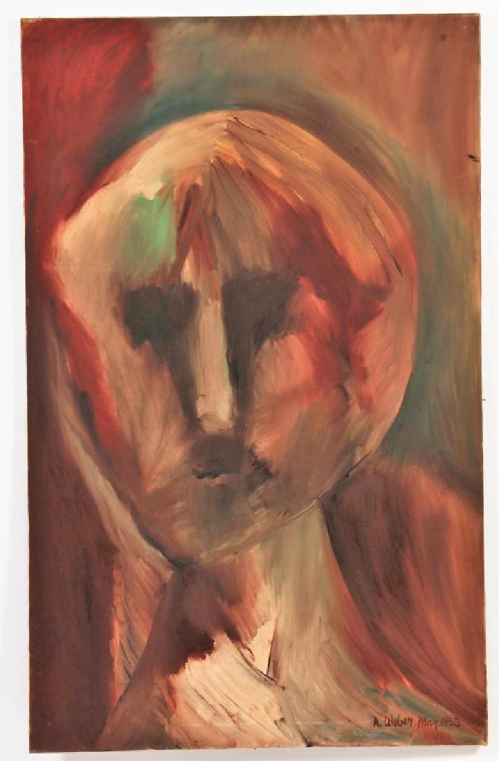 Arnold Weber, Am., 1931-2010, Large Portrait, O/C (1 of 4)
