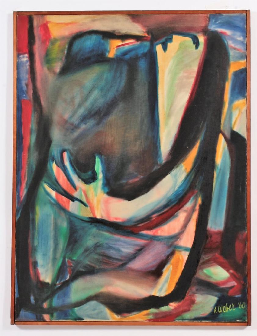 Arnold Weber, 1931-2010, Hand '60, O/C: Arnold Weber American 1931-2010 Abstract o/c Hand '60 [555-56] (RRSH9308){PR} Measurements: 40"x30"