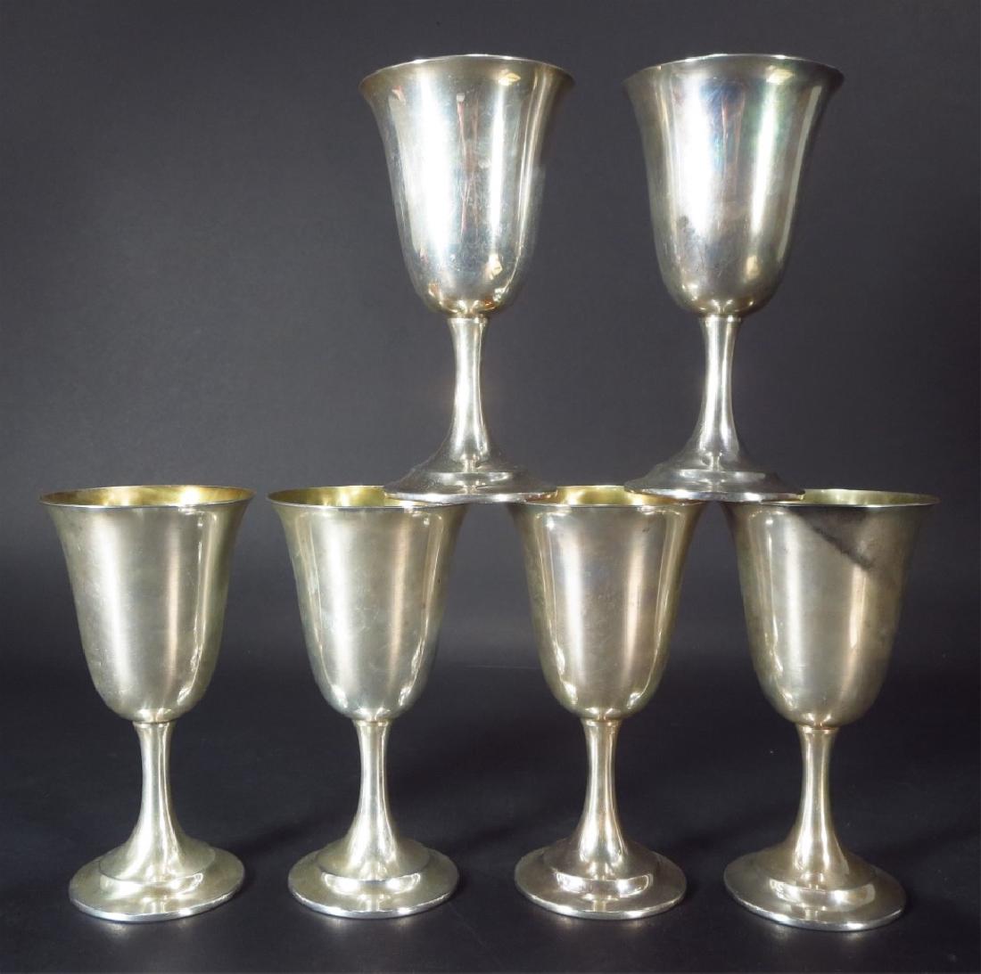 6 Sterling silver goblets (1 of 4)