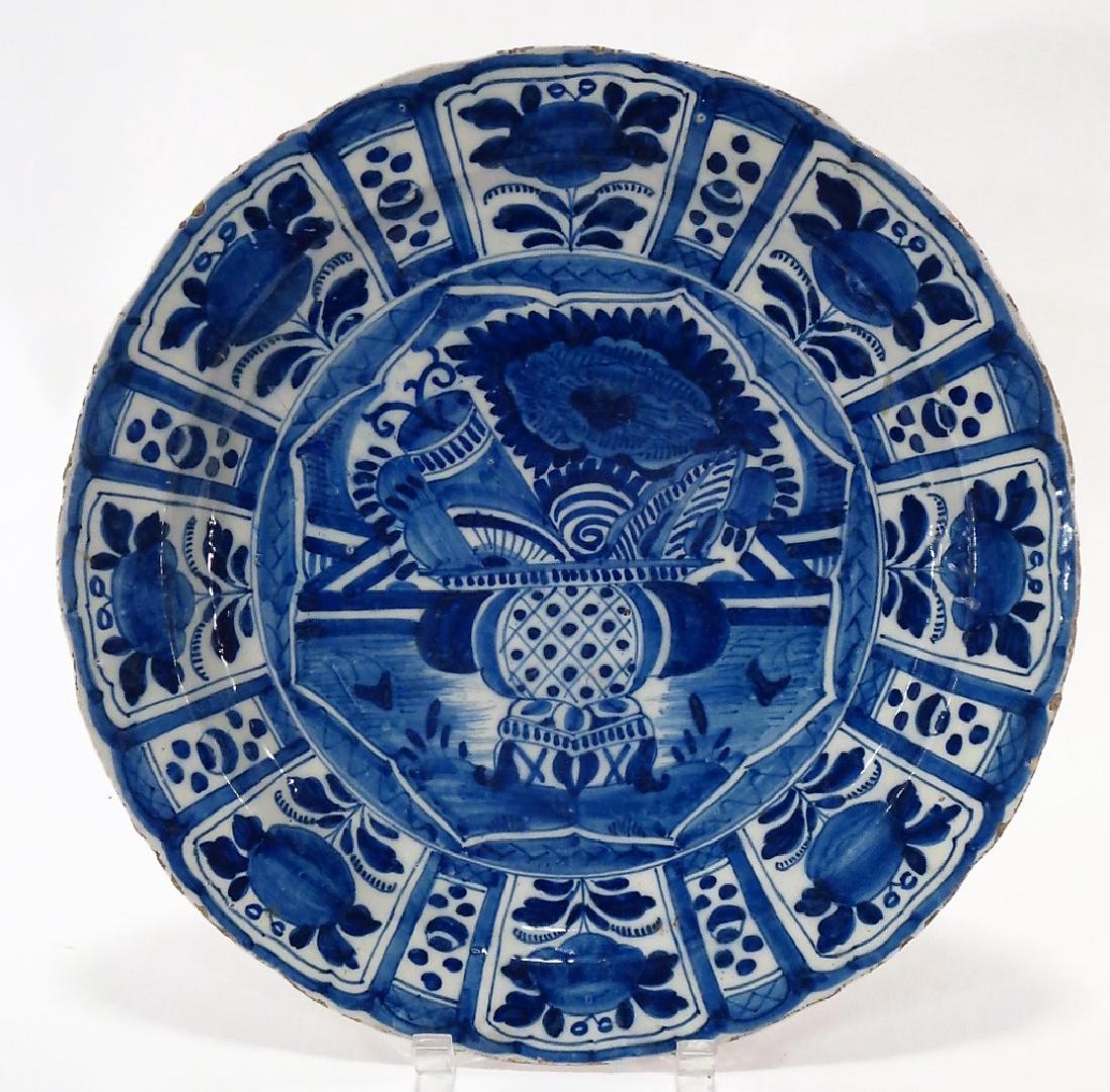 Delft Faience Charger, Possibly J.T. Dextra (1 of 5)