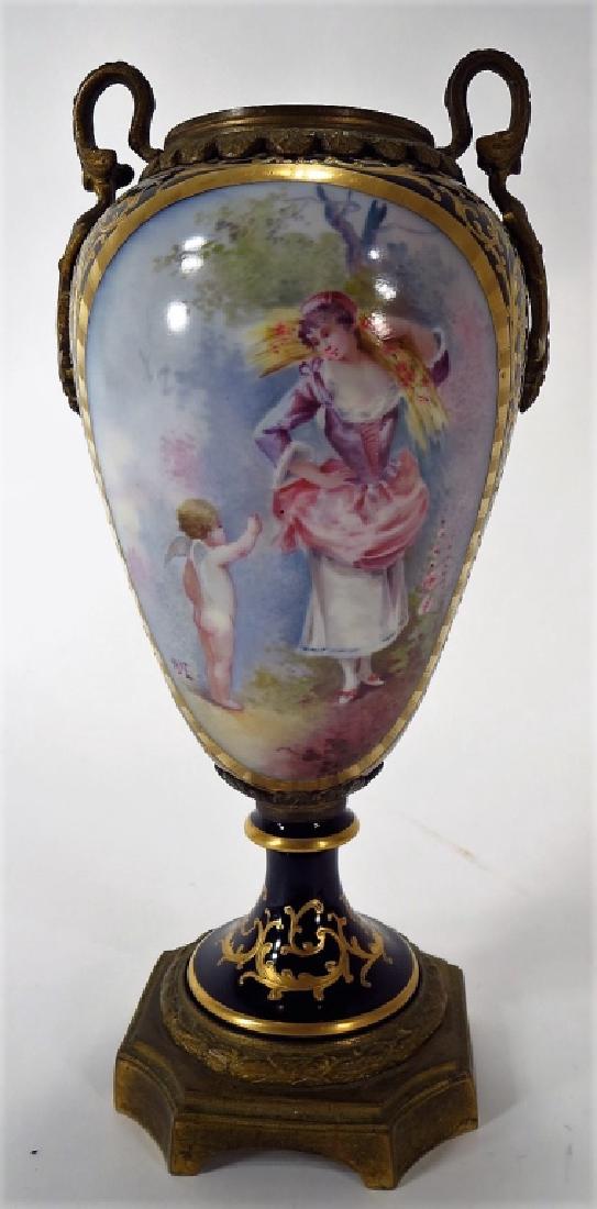 Sevres Style Porcelain Vase, 19th C. (1 of 5)