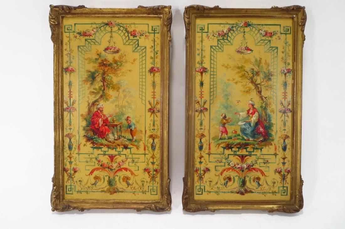 After Pillement, Fr. Hand Painted Decorative Panels (1 of 6)