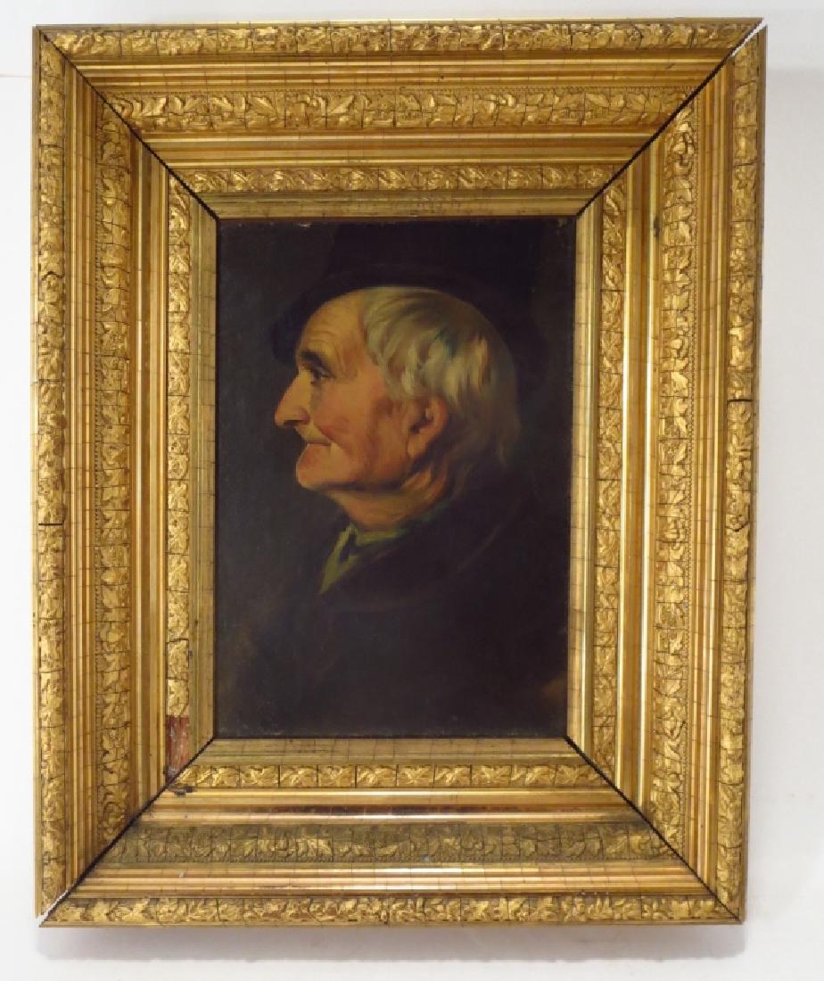 Am. School,Study of Man with Top Hat,19th C. (1 of 5)