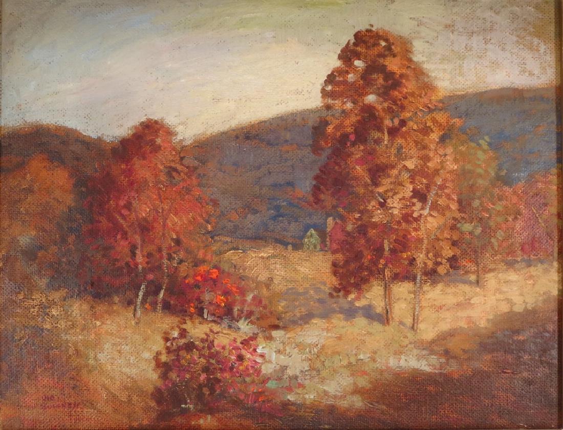 Autumnal Landscape, oil on masonite, signed l/l (1 of 7)