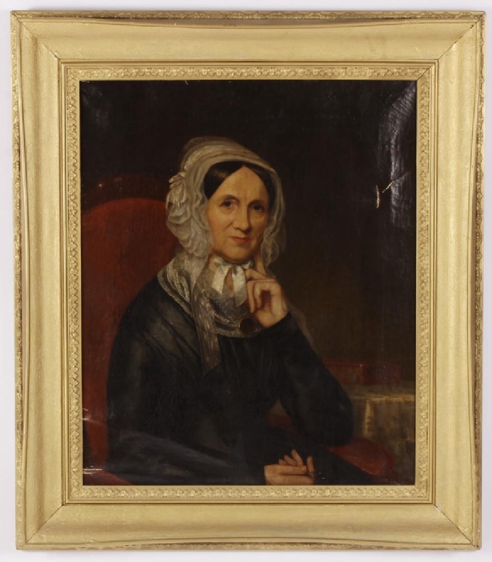American School Portrait of Woman, 19th C., O/C (1 of 7)