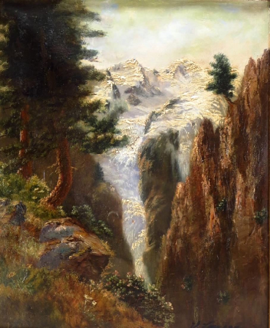 American School, 20th C., Mountain Chasm, O/C (1 of 7)