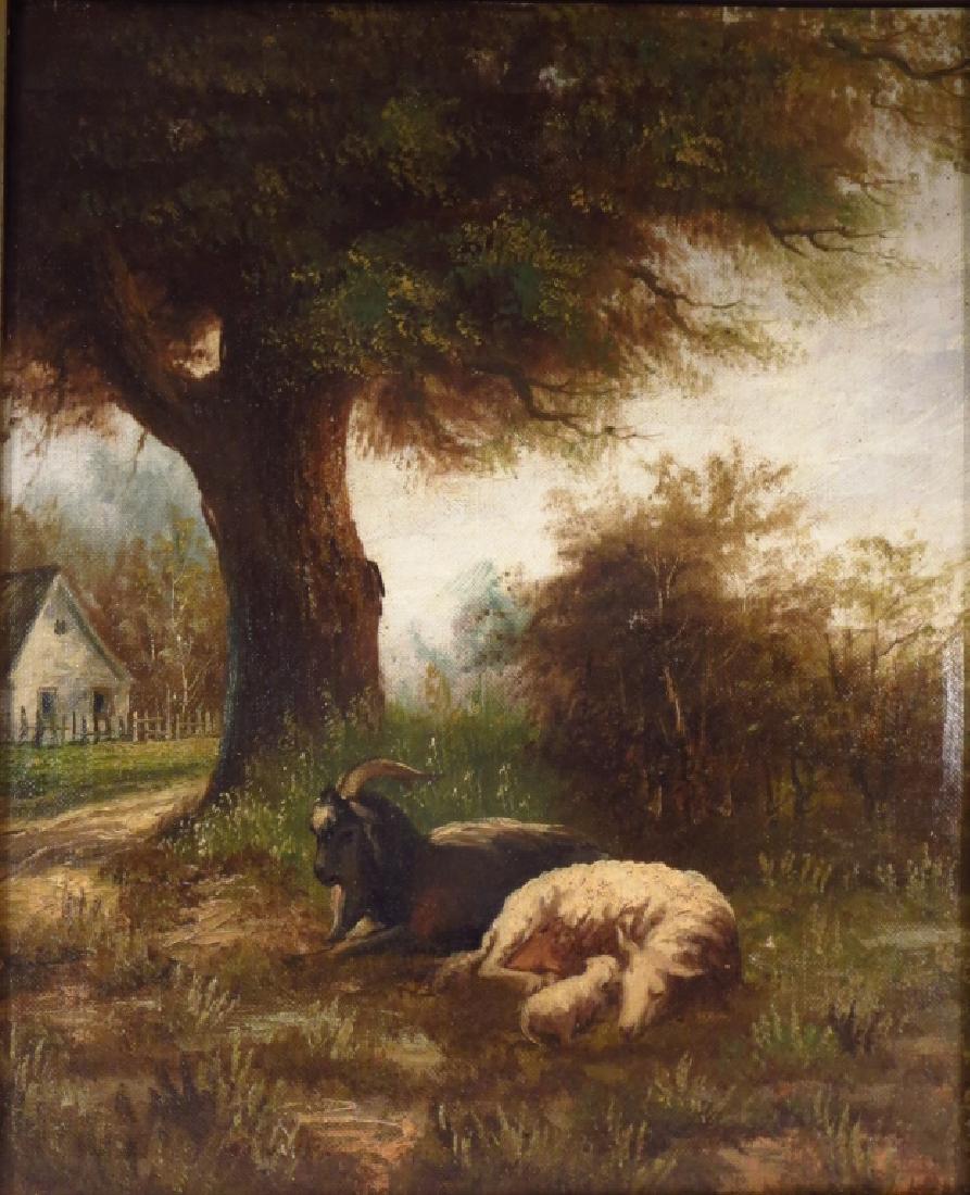 After Wm. Hart, 19th C., Farm Family Resting, O/C (1 of 6)