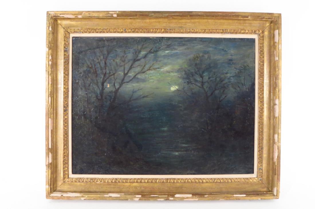 Eliot Clark 1883-1980 Moonlit Landscape o/c (1 of 7)