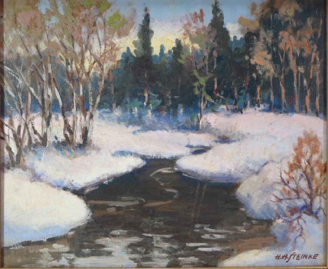 Herbert Steinke, "Deep into Winter", O/B, Signed (1 of 6)