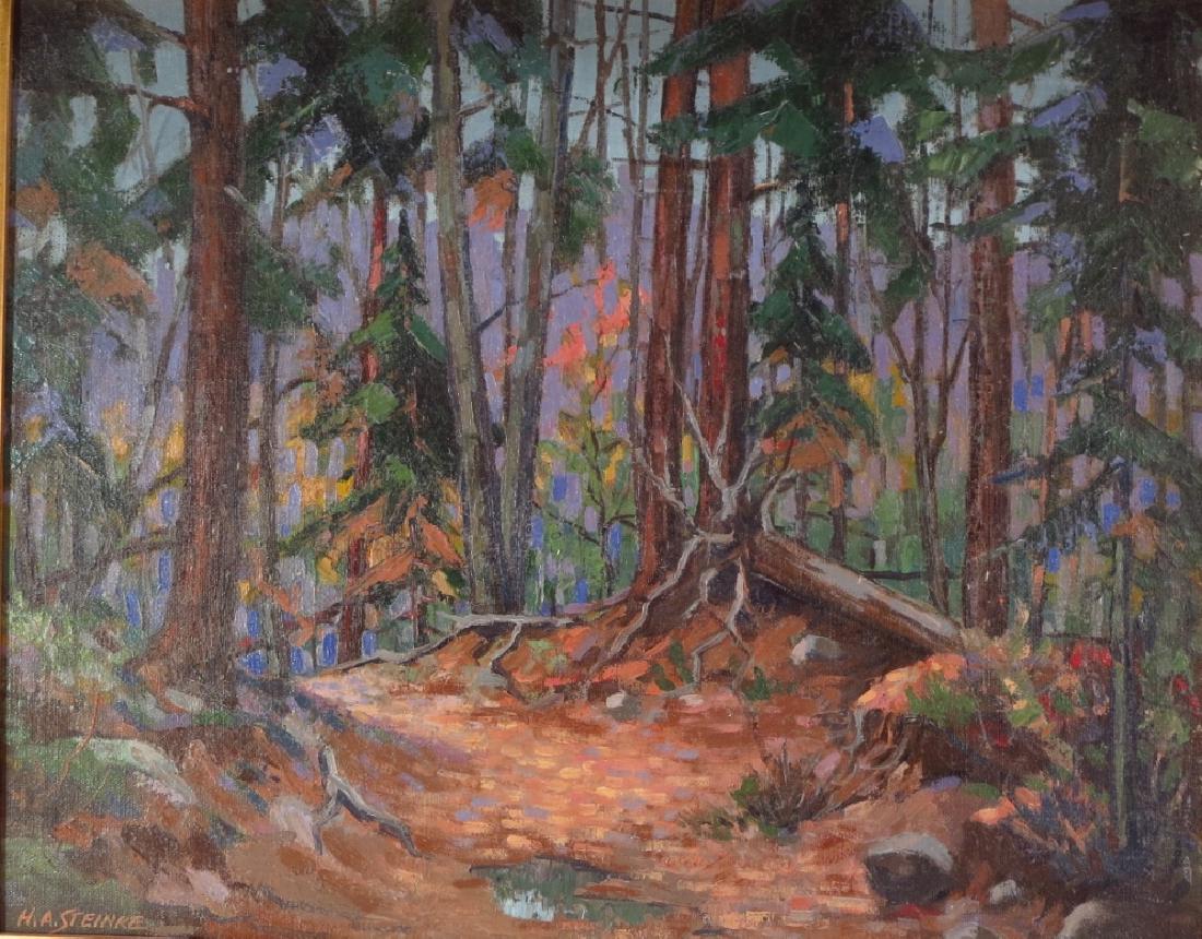 H. Steinke, Uprooted, Oil on Canvas, Signed. (1 of 6)