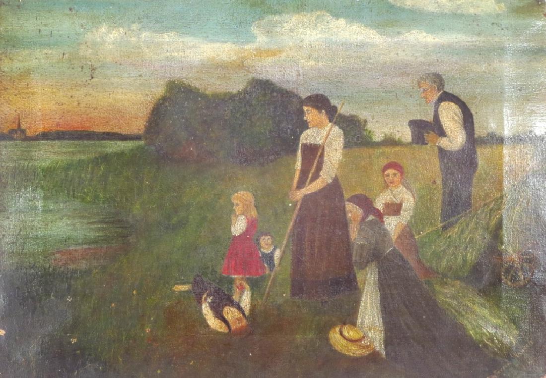 E.20th C. American Folk Painting,o/c,signed (1 of 4)