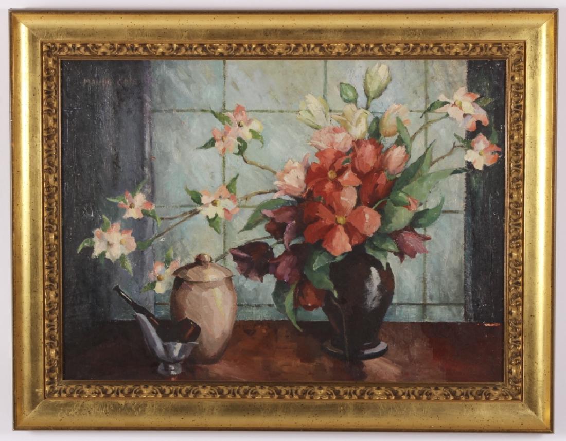 Maude Cole, Am., 20th c., Still Life/Flowers, O/B (1 of 4)
