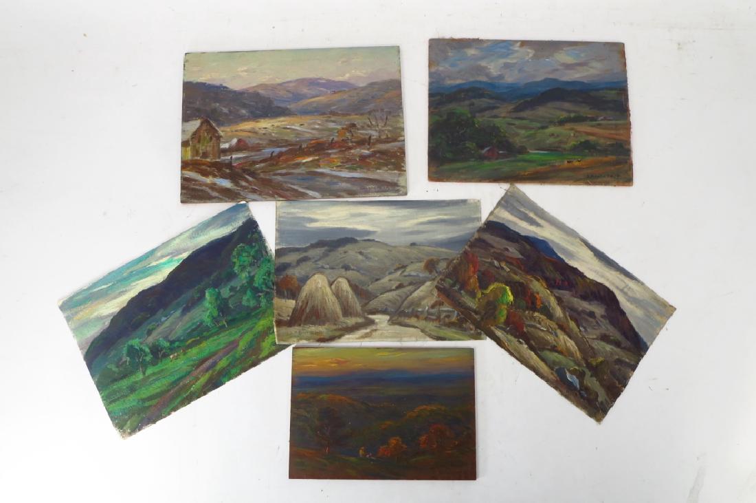 Lot of 6 Eliot Clark 1883-1980 Landscapes o/c (1 of 5)