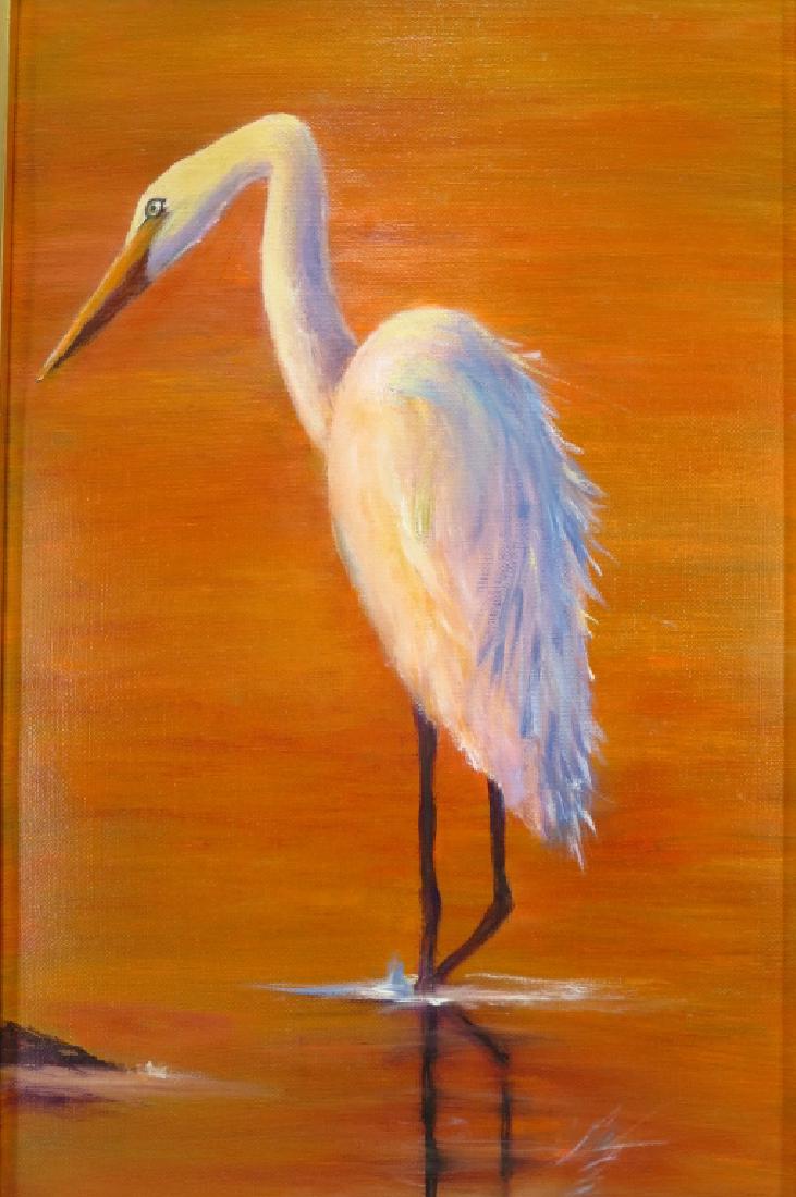 Nancy Maloney, American, o/c  Egret (1 of 4)