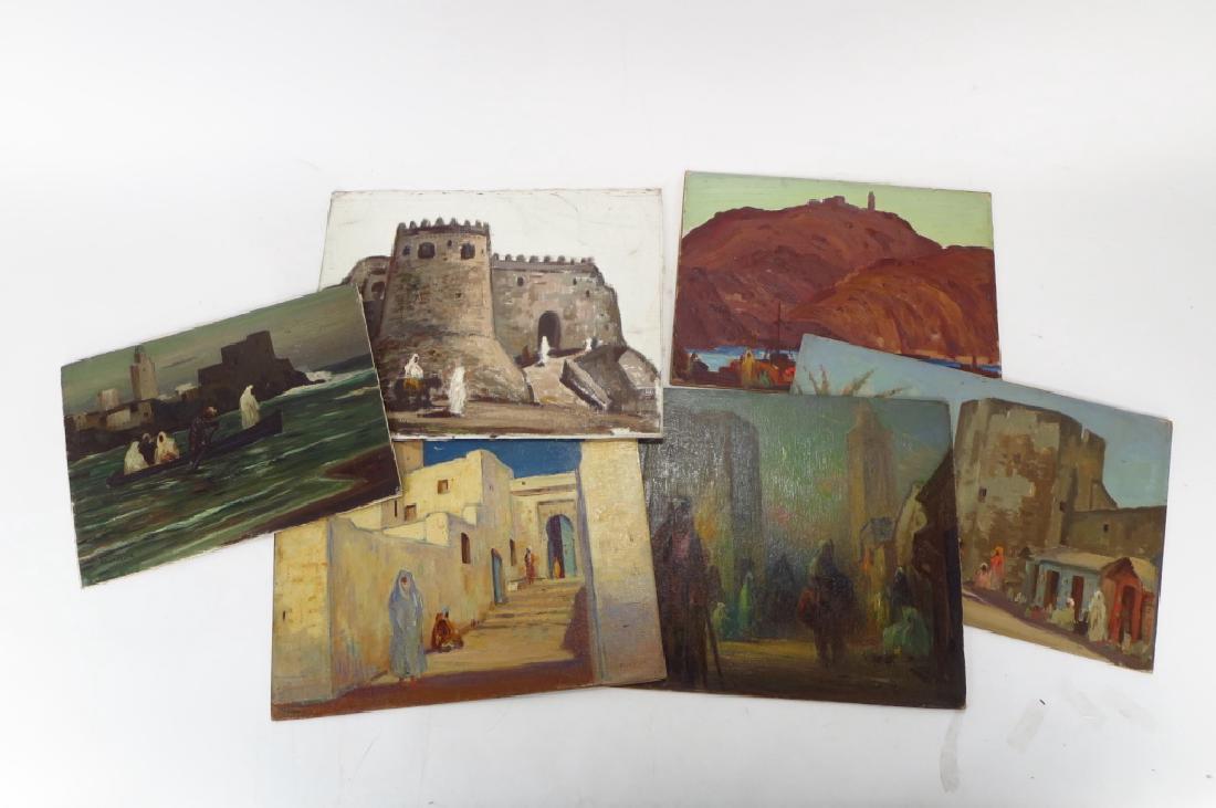 Lot of 6 Eliot Clark 1883-1980 Morocco Scenes o/c (1 of 5)