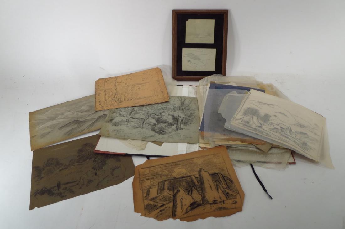 70 Eliot Clark 1883-1980 Landscape Pencil Sketches (1 of 5)
