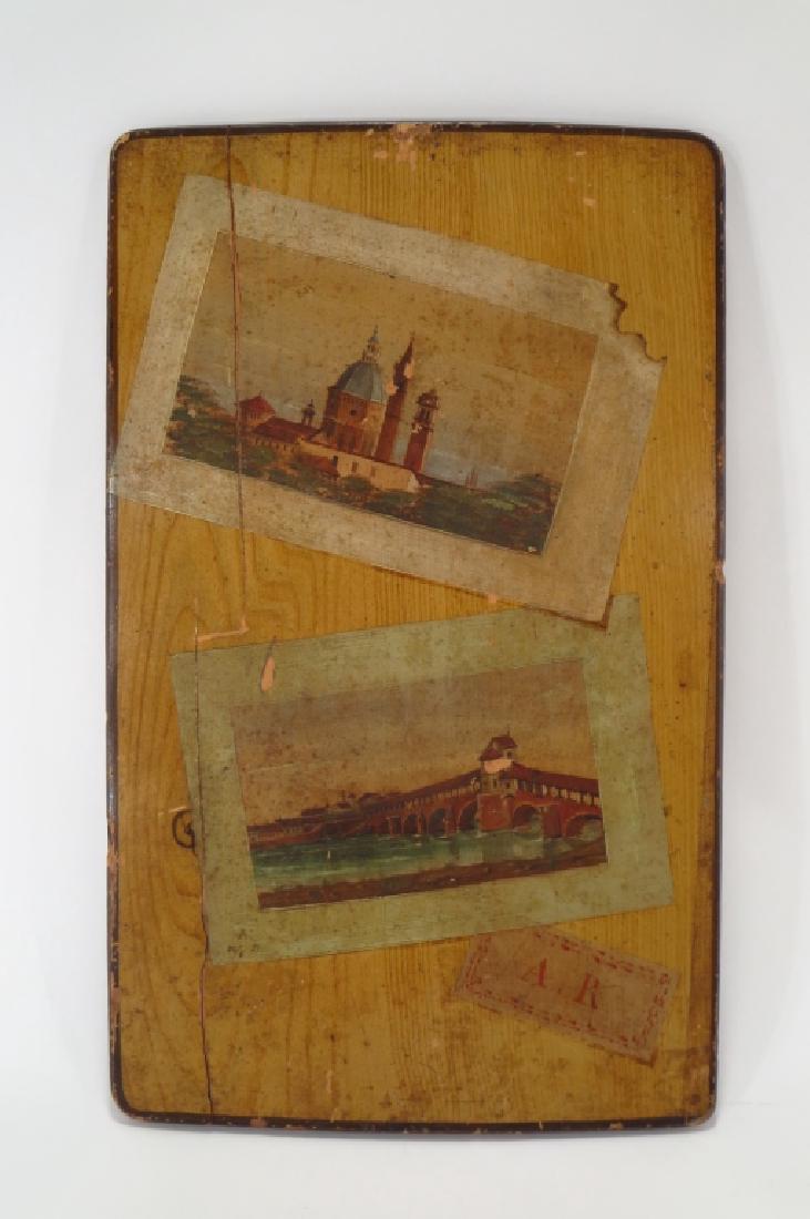 Italy Trompe L'Oeil Oil on Wood Panel 19th C. (1 of 5)