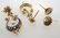 2 prs Vint 14k Gold Enamel Earrings & Opal Posts - 3
