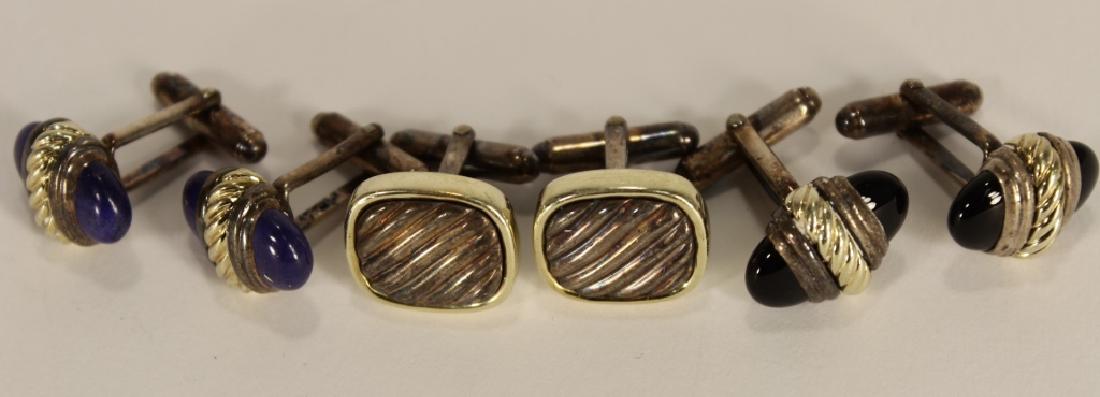 David Yurman Sterling Silver, Stone, Gold Cufflink (1 of 2)