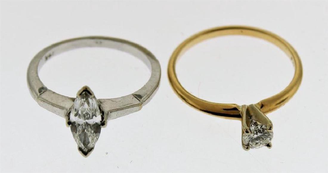 Two 14K Gold & Diamond Rings (1 of 4)