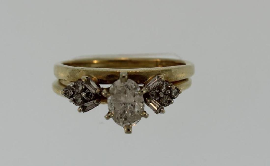 14K Yellow Gold & Diamond Ring Set (1 of 5)