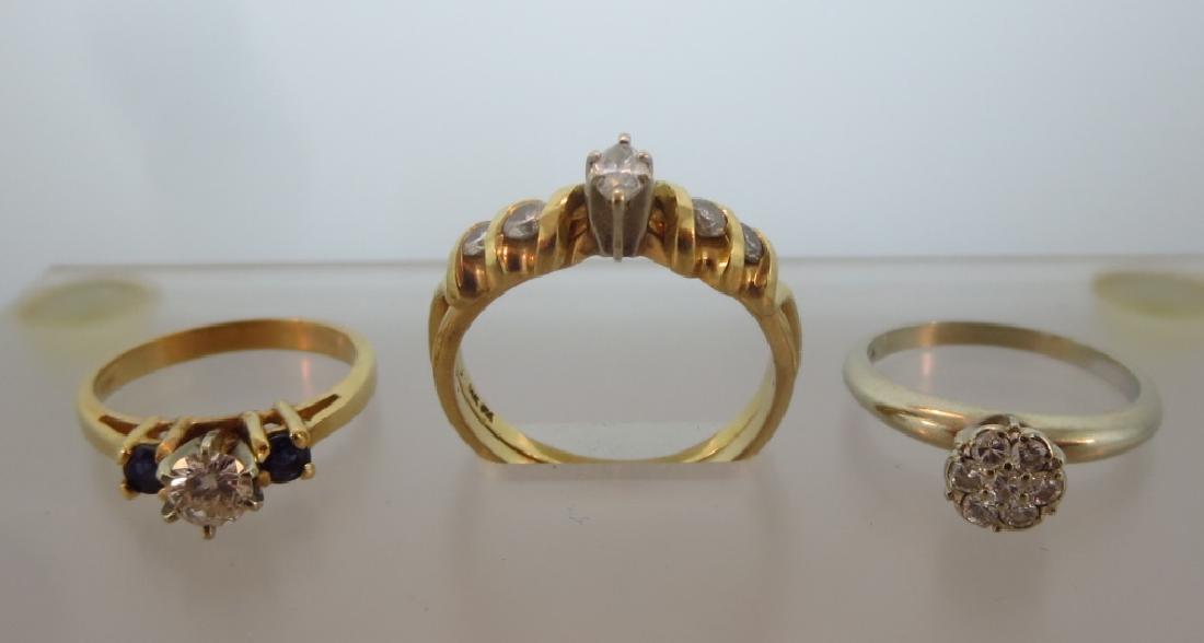 Four 14K Gold & Diamond Rings (1 of 8)