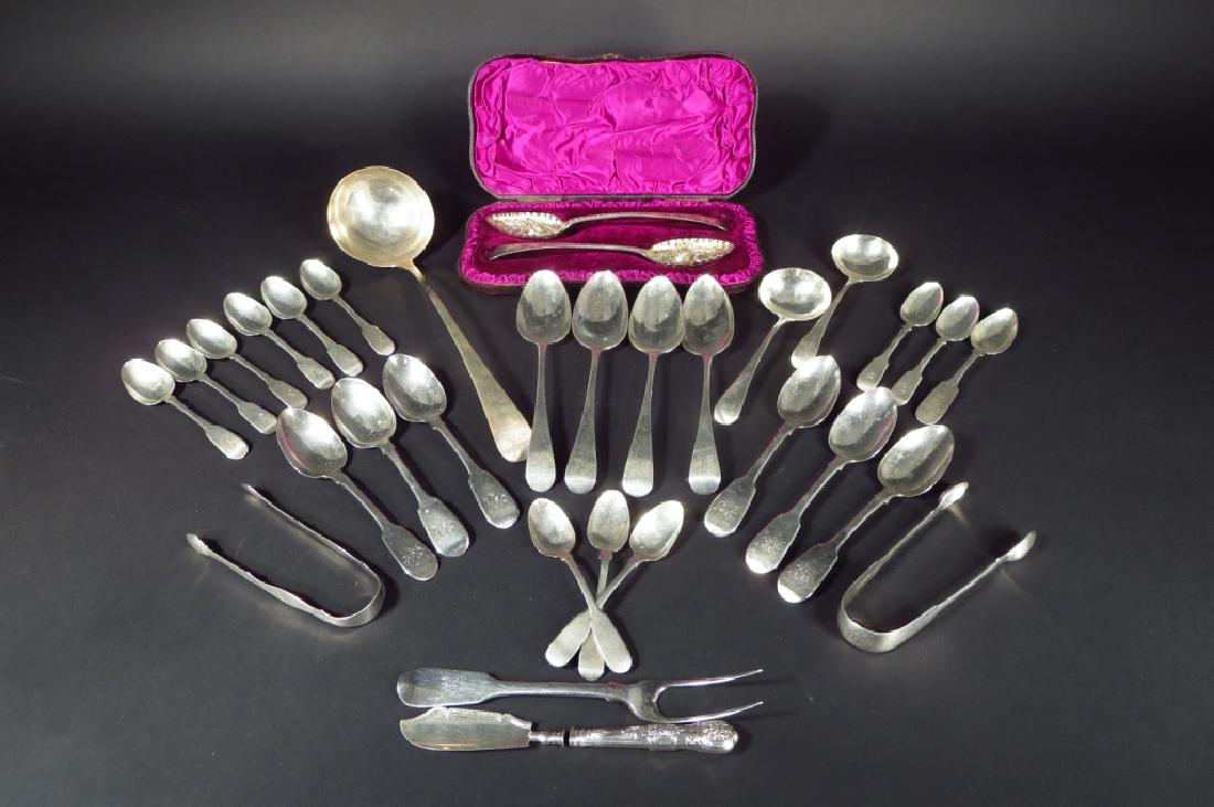 31 pc's Georgian Sterling Silver Flatware (1 of 10)