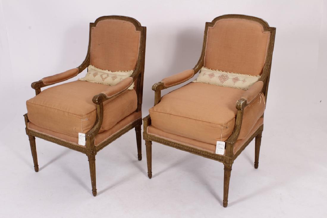 Pr. of Louis XVI Fauteuil,18th C.,Norell Showroom (1 of 3)