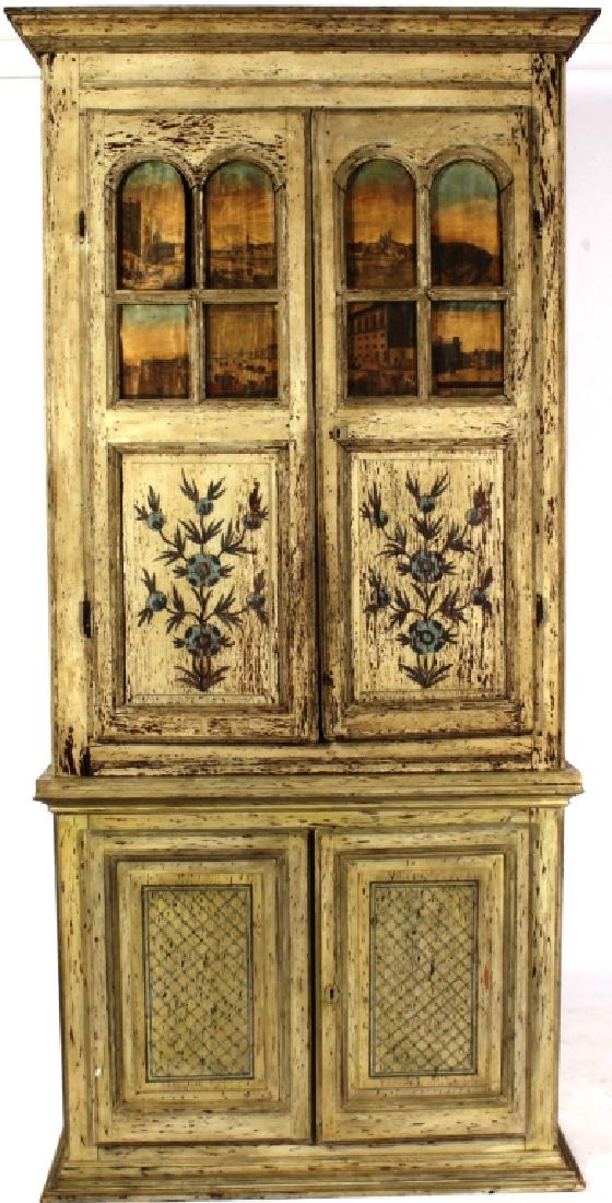 Italian 2 Part Cupboard,18th C,later base (1 of 6)
