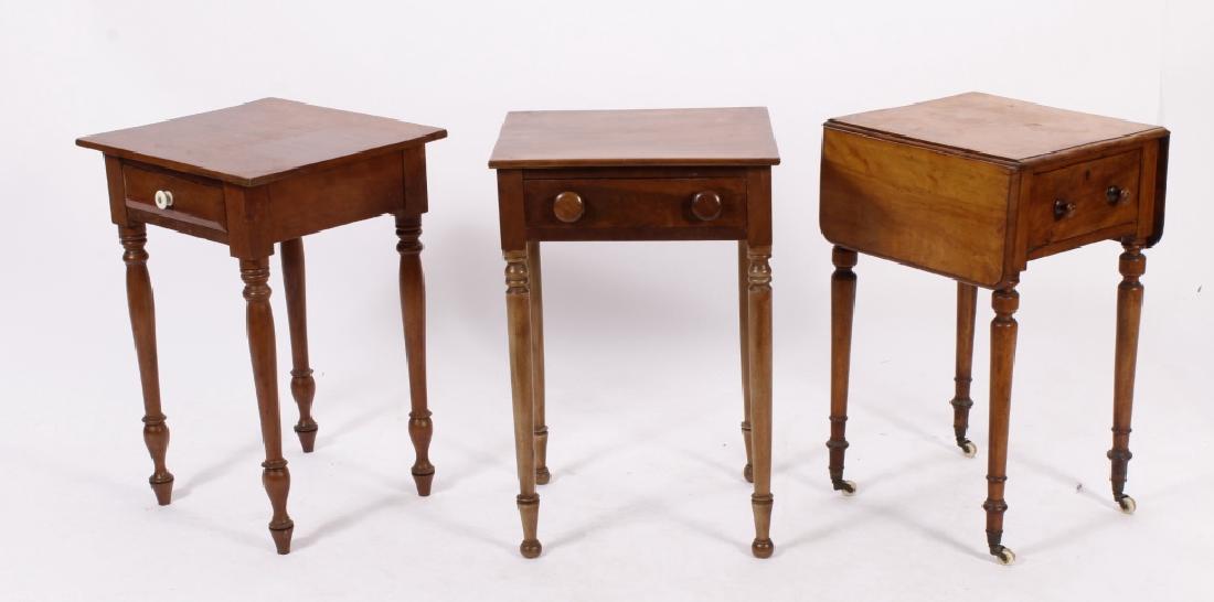 3 American Sheraton Wood Stands,19th C. (1 of 4)