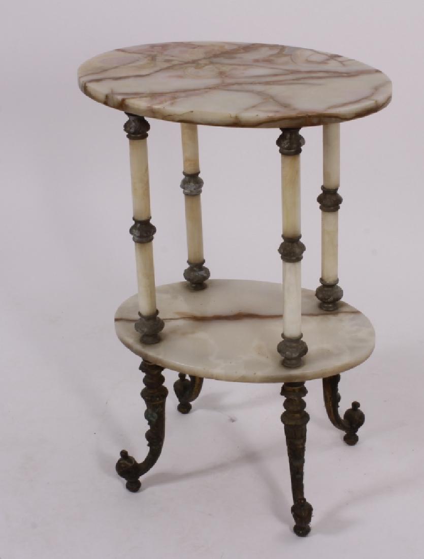 Victorian Agate and Bronze Oval Table (1 of 5)