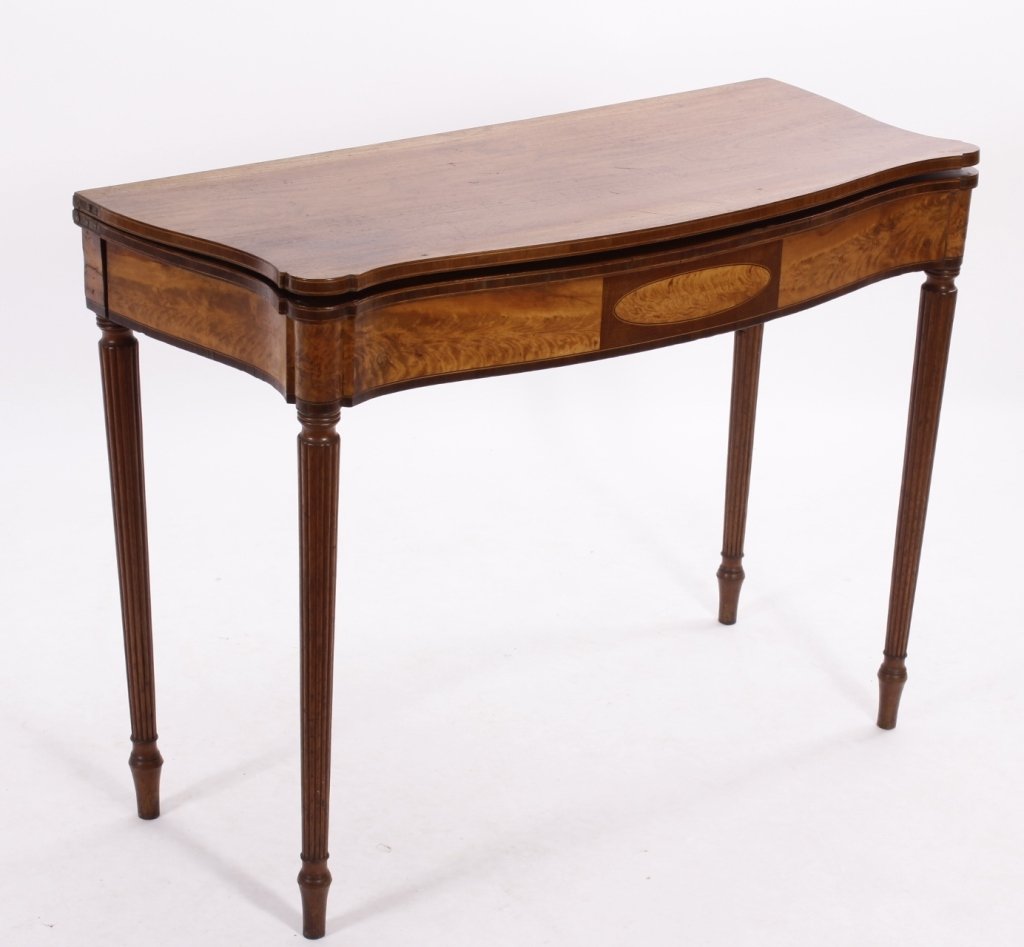 Federal Inlaid Mahogany Card Table,19th C. (1 of 5)